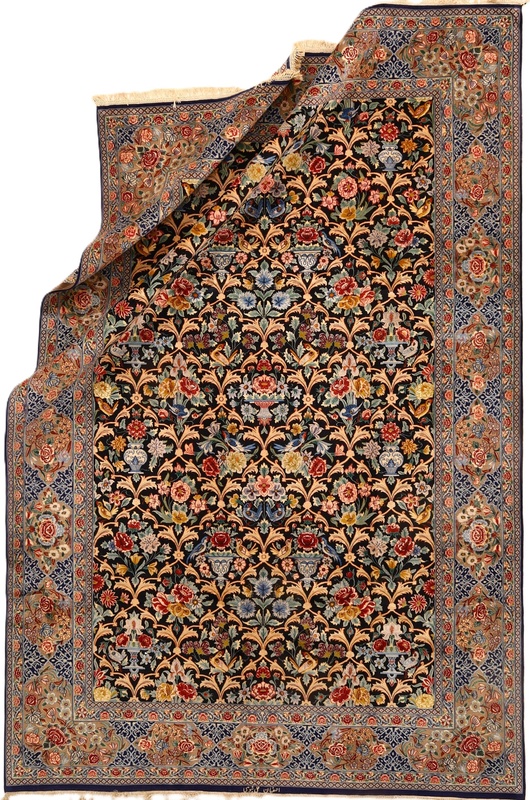 Isfahan Nabave Silknkette Carpet  298x194