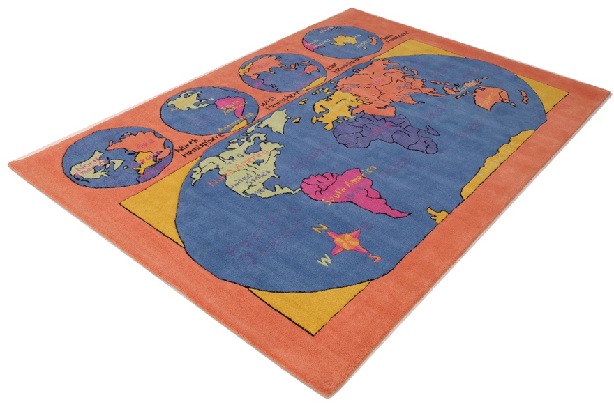 Little World Explorer – Children’s World Map Carpet 246 × 171