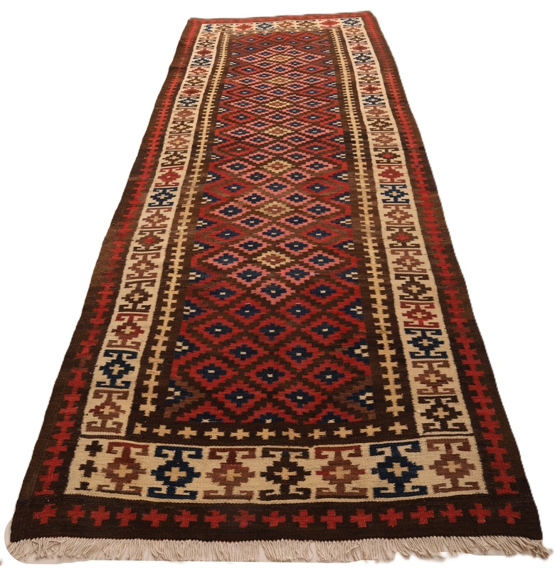 Antique Kilim Fars Carpet  316x118