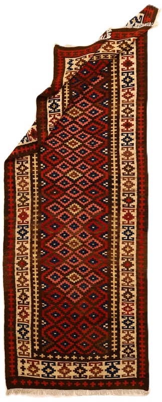 Antique Kilim Fars Carpet  316x118