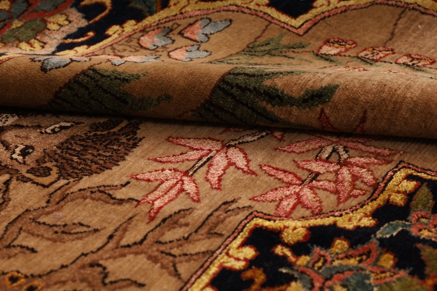 Senneh Yasha oruje Silknkette Carpet  122x60