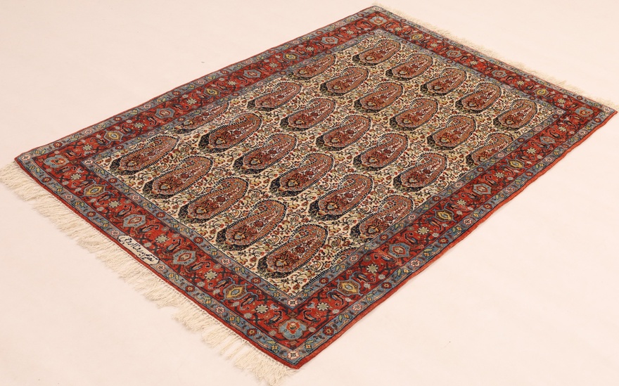 Senneh Yasha oruje Silknkette Carpet  176x117