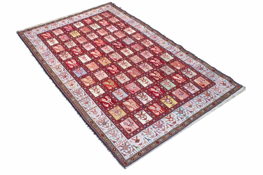 Kelim Silk Carpet 196x123
