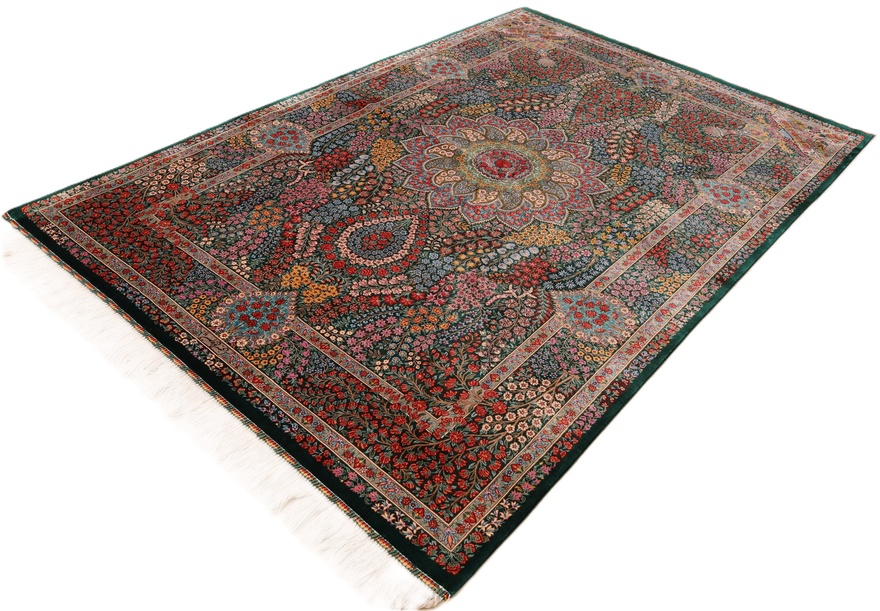 Qom Silk HajjHosseini Carpet 205x138