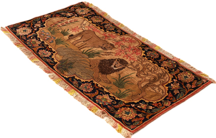 Senneh Yasha oruje Silknkette Carpet  122x60