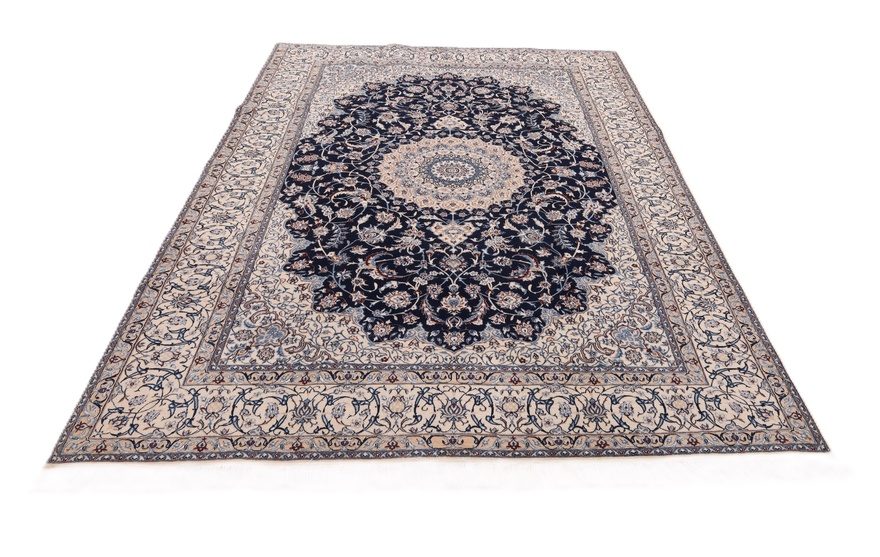 Nain 6La carpet – dark blue handwoven  297x206