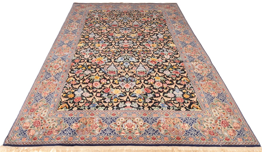 Isfahan Nabave Silknkette Carpet  298x194