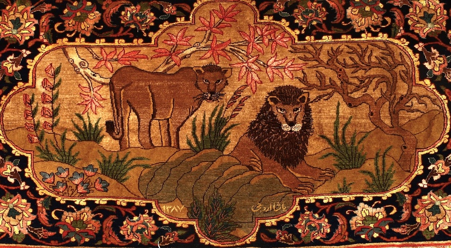 Senneh Yasha oruje Silknkette Carpet  122x60