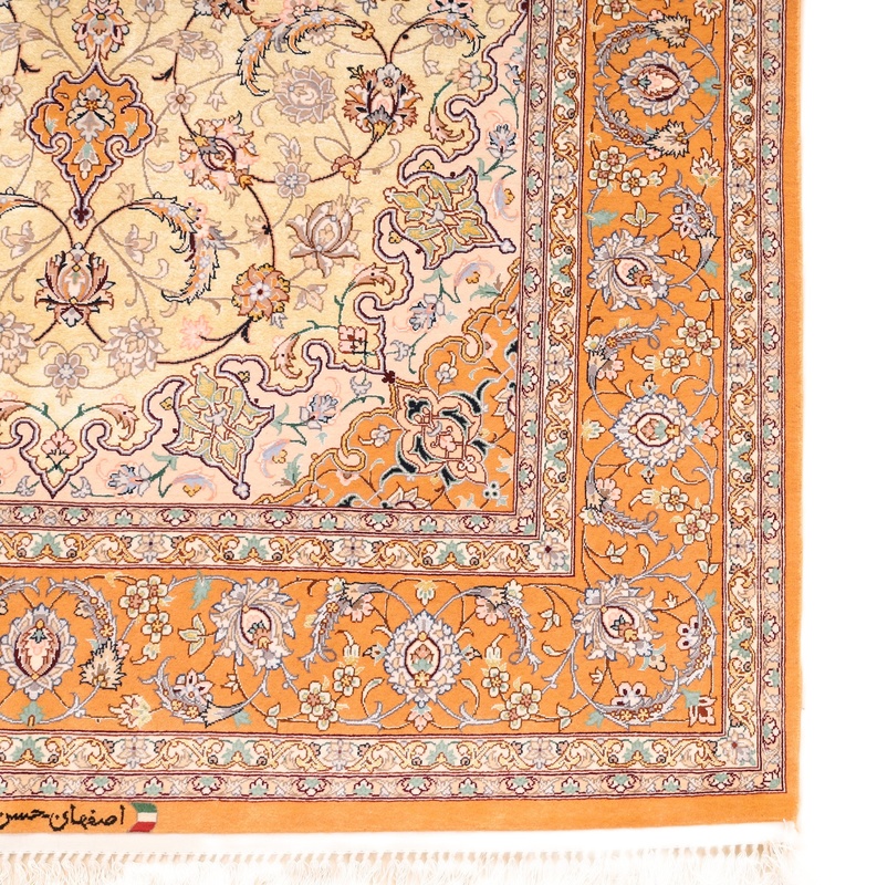 Isfahan Davari silk floor Silk carpet 200x130