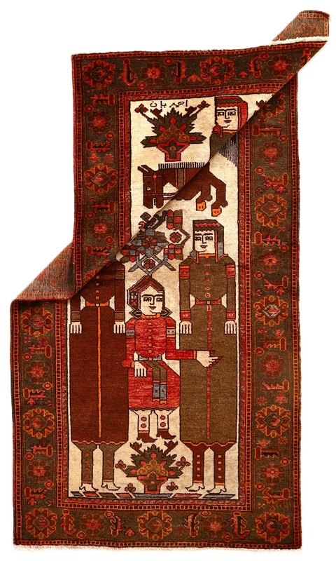 Antique  Baluch Carpet 210x108