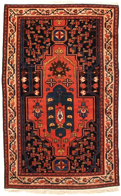 Antique Malayer Carpet 201x126