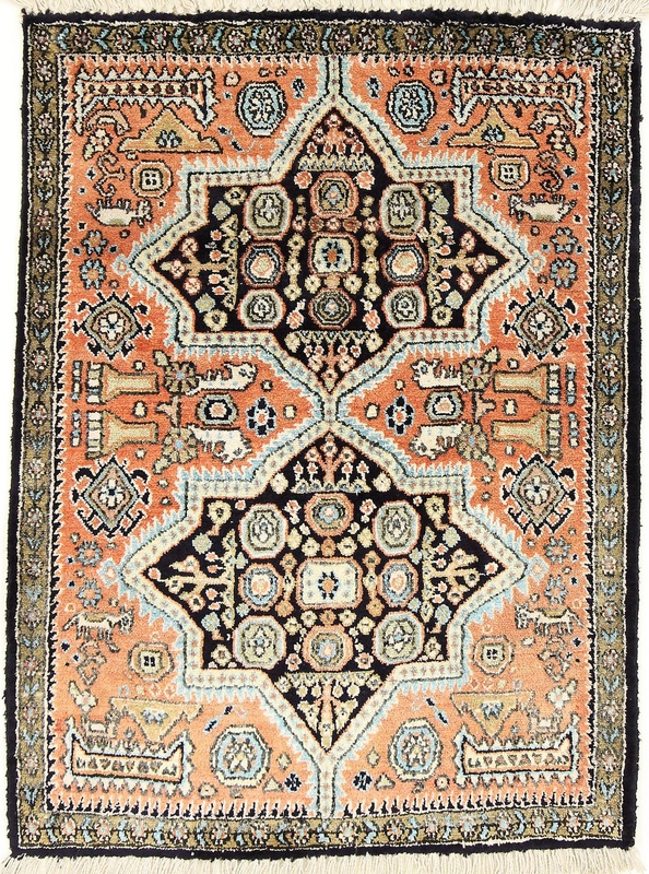 Qom Silk Carpet  80x60