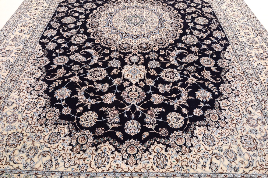 Nain 6La carpet – dark blue handwoven 365x252 cm