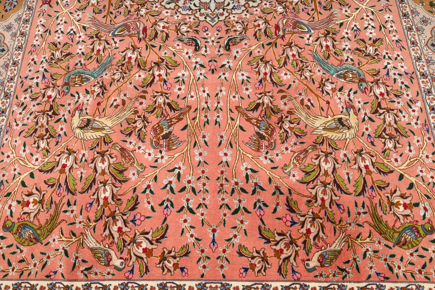 Tabriz 60 Raj silk warp carpet 315x204