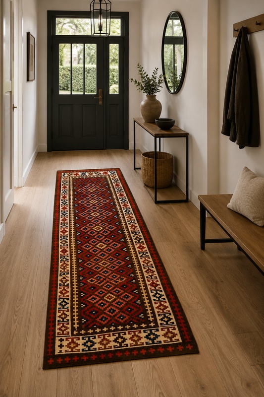 Antique Kilim Fars Carpet  316x118