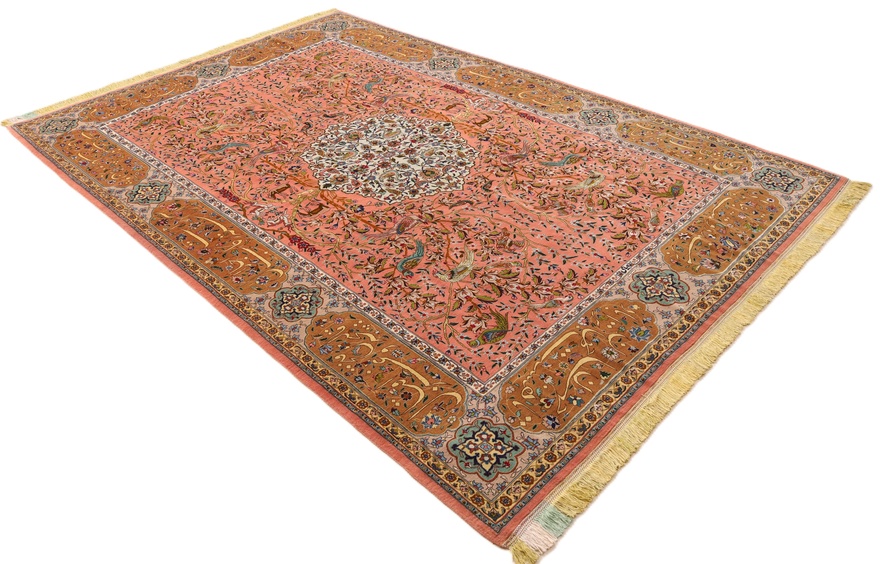Tabriz 60 Raj silk warp carpet 315x204
