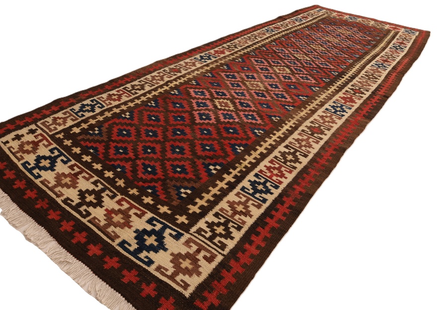 Antique Kilim Fars Carpet  316x118