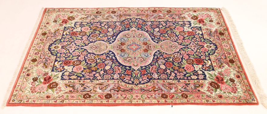 Isfahan  oruje  Silknkette Carpet  170x109