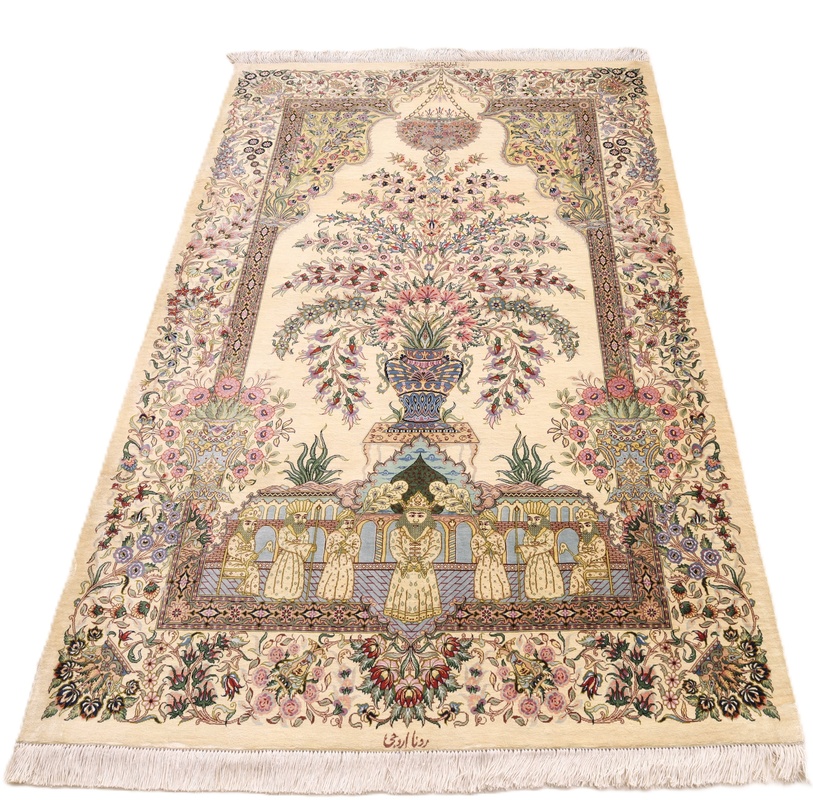 Qom by Yaqut Silk Carpet 157x101