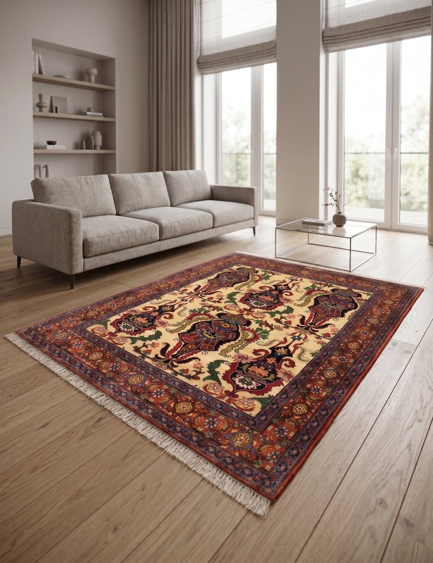 Senneh Yasha oruje Silknkette Carpet  153x121