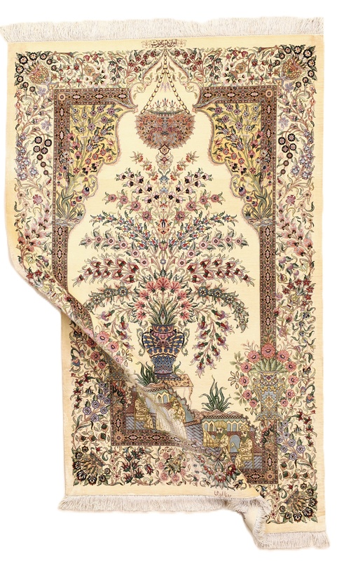 Qom by Yaqut Silk Carpet 157x101
