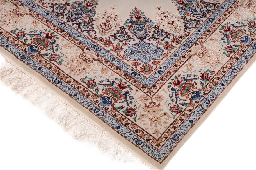 Isfahan Davari Silk Warp carpet 203x130