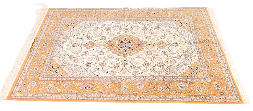 Isfahan Davari silk floor Silk carpet 200x130