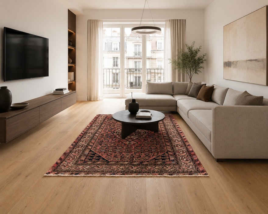 Antique Hosenabad Carpet 189x145