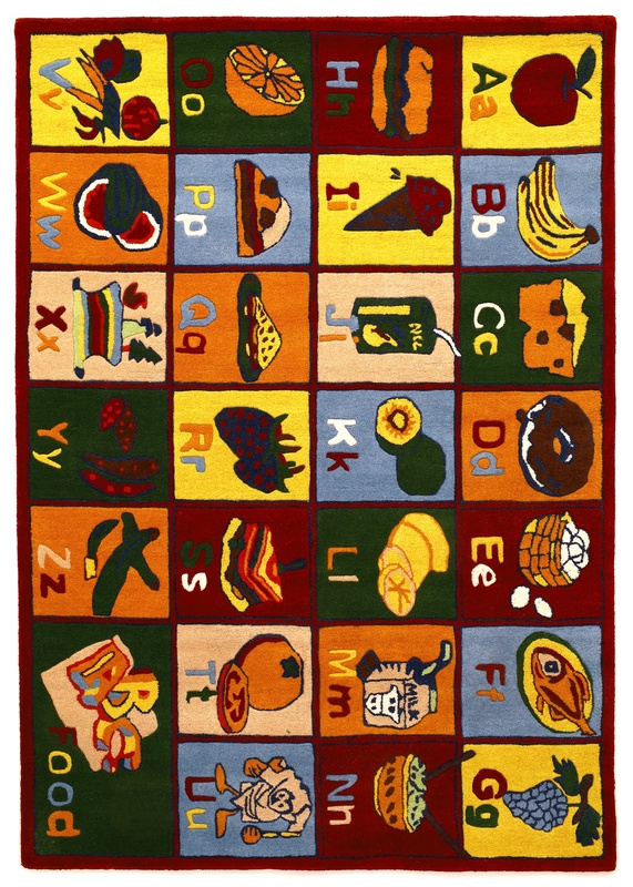 Children’s Learning  Alphabet  Food Design Carpet 243x169