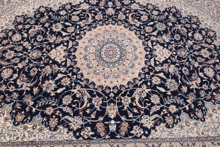 Nain 6La carpet – dark blue handwoven  297x206