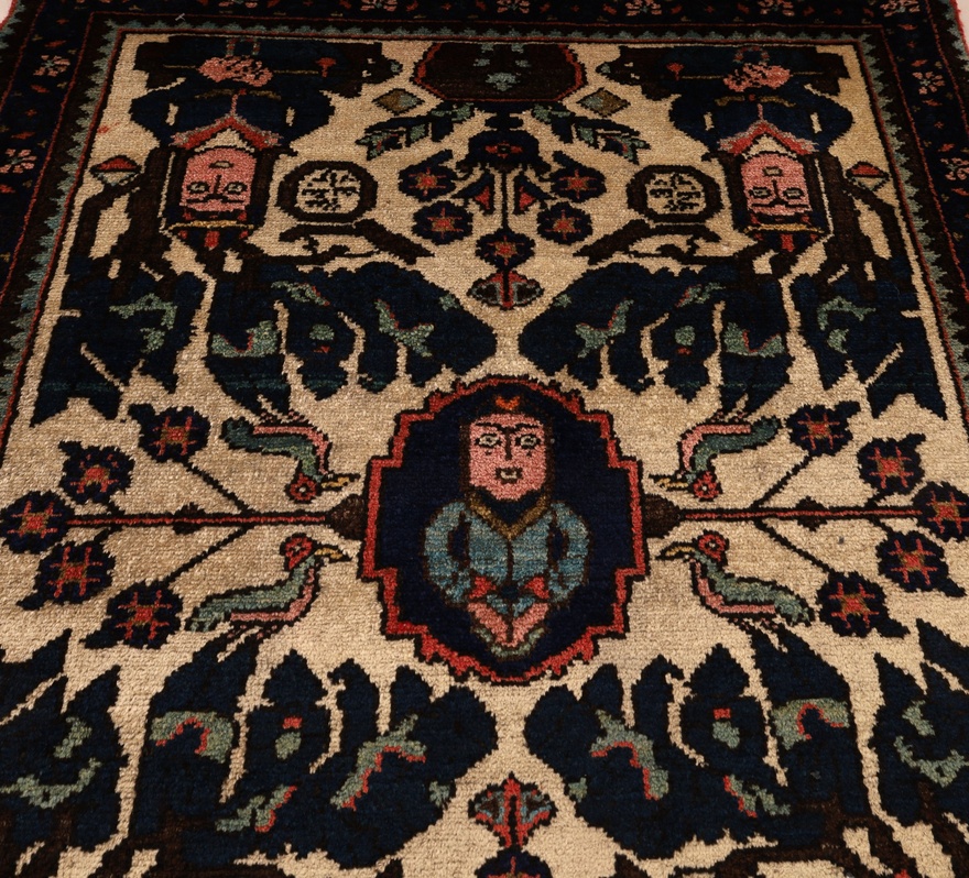 Antique BAKHTIAR Carpet  100x80