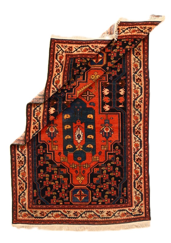 Antique Malayer Carpet 201x126