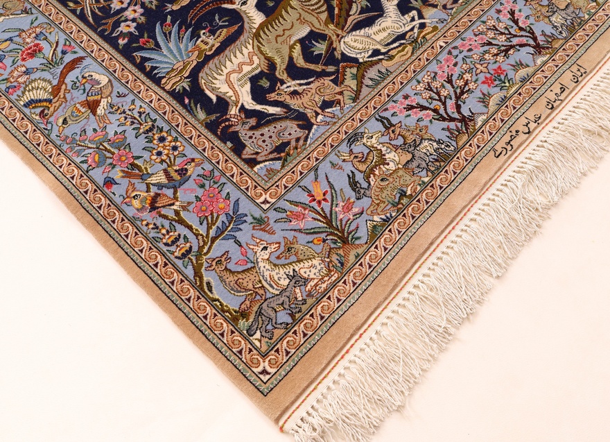 Isfahan Mansori Silknkette Carpet  151x102