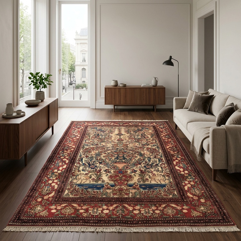 Antique Isfahan Carpet  205x142