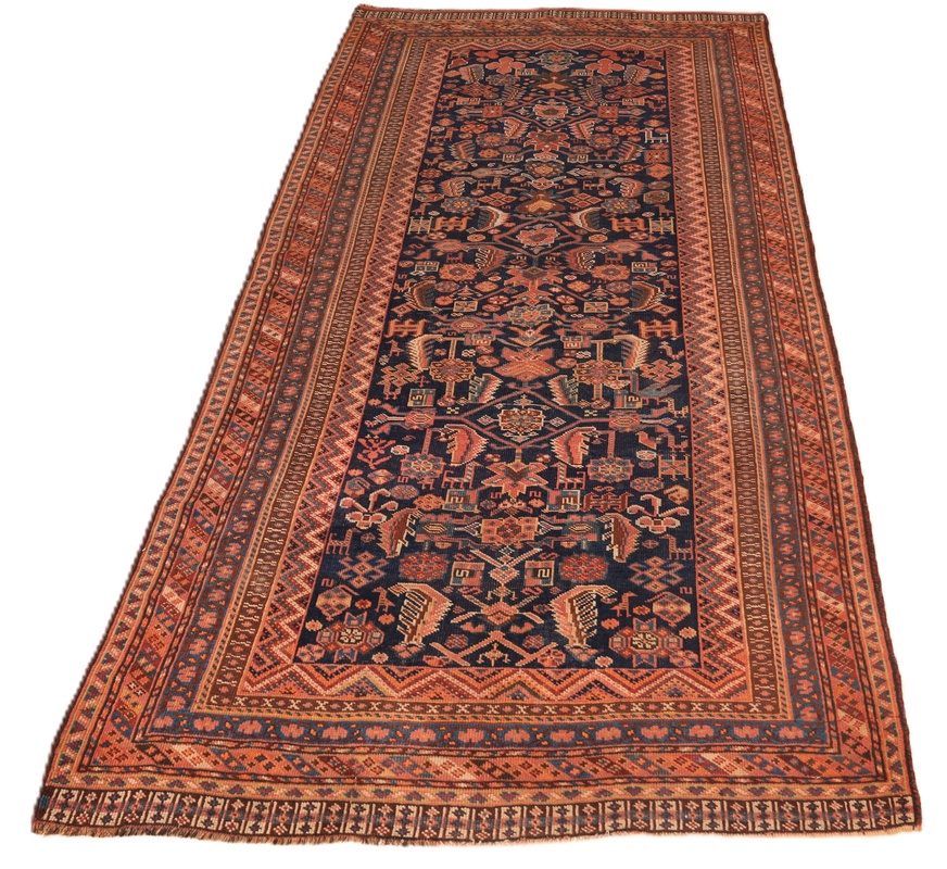 Antique Ghashghai Carpet  216x107