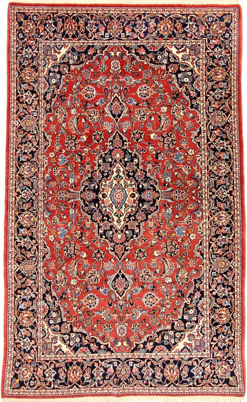 Antique Kashan Carpet 192x138