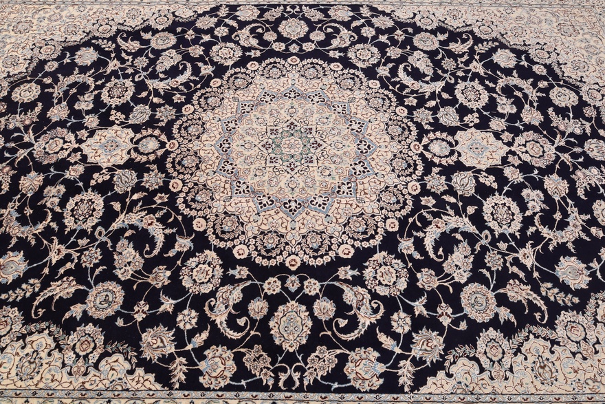 Nain 6La carpet – dark blue handwoven 365x252 cm