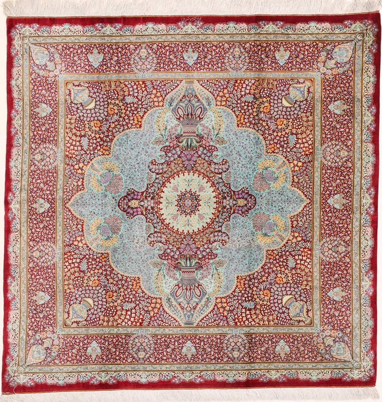 Qom Silk Mosaveyan Carpet  196x196
