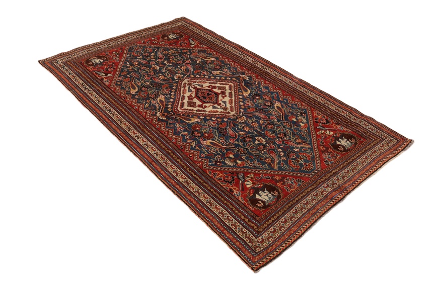 Antique Ghashghai Carpet 243x145