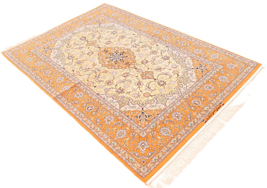 Isfahan Davari silk floor Silk carpet 200x130