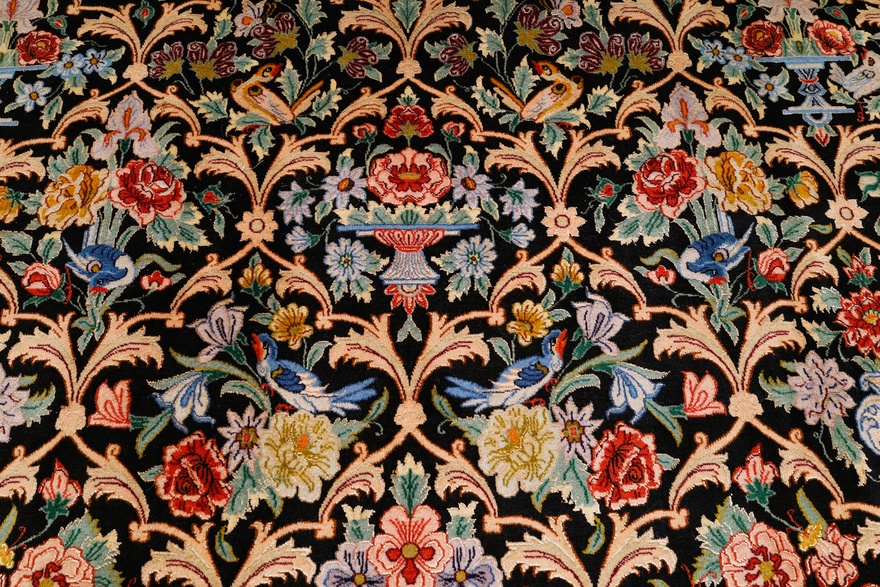 Isfahan Nabave Silknkette Carpet  298x194