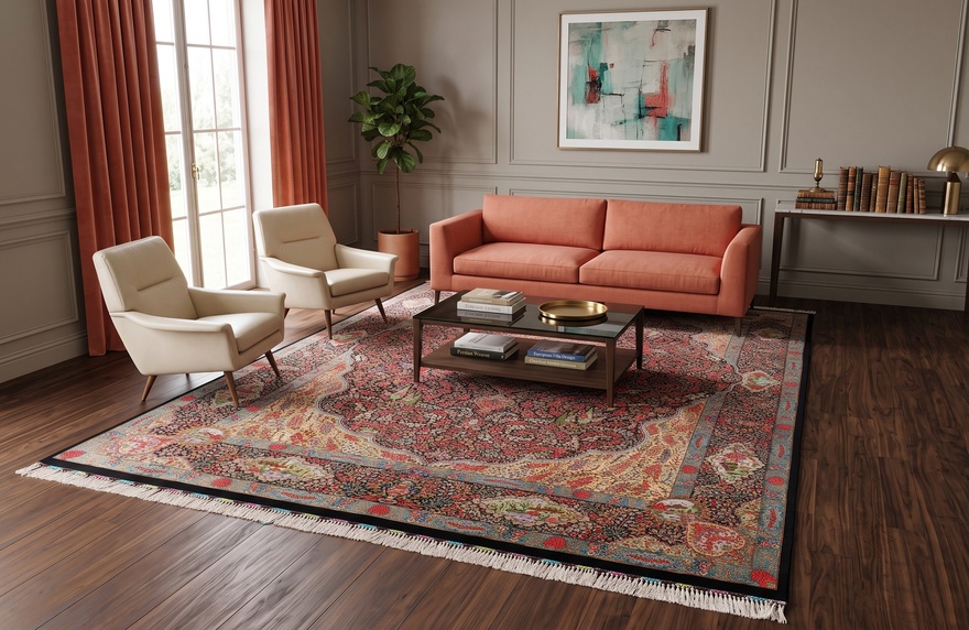 Qom Silk Naderi Carpet  300x200