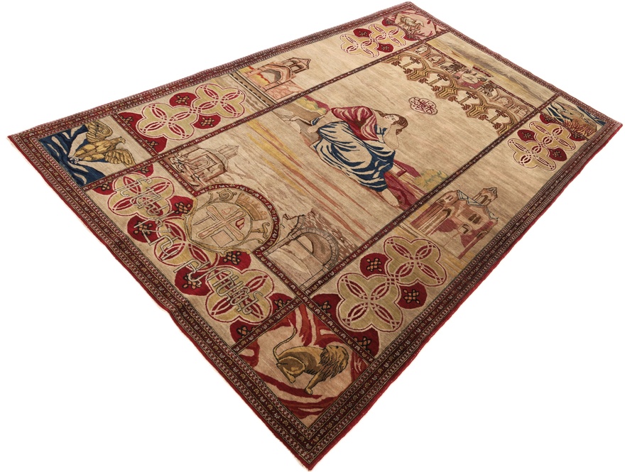 Antique Kerman Carpet  217x138