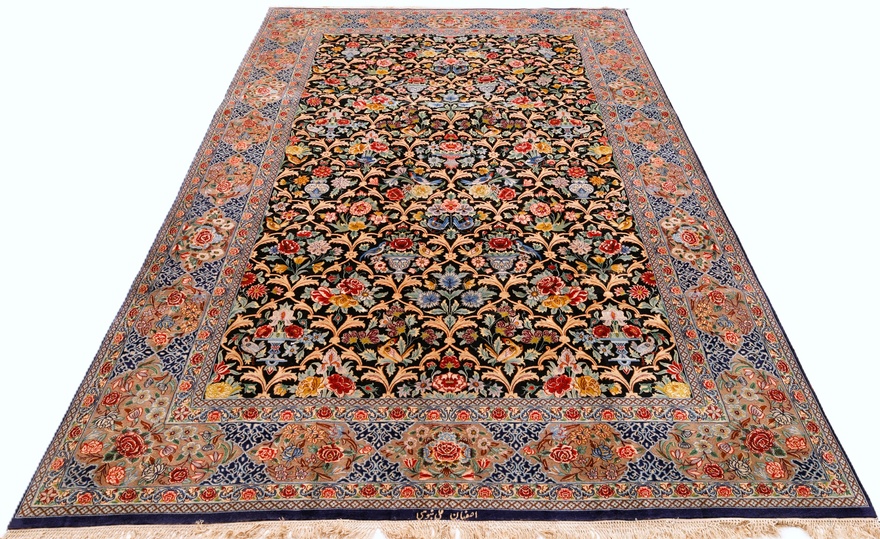 Isfahan Nabave Silknkette Carpet  298x194