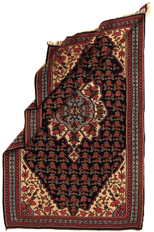 Antique Kilim Senneh Carpet  196x121