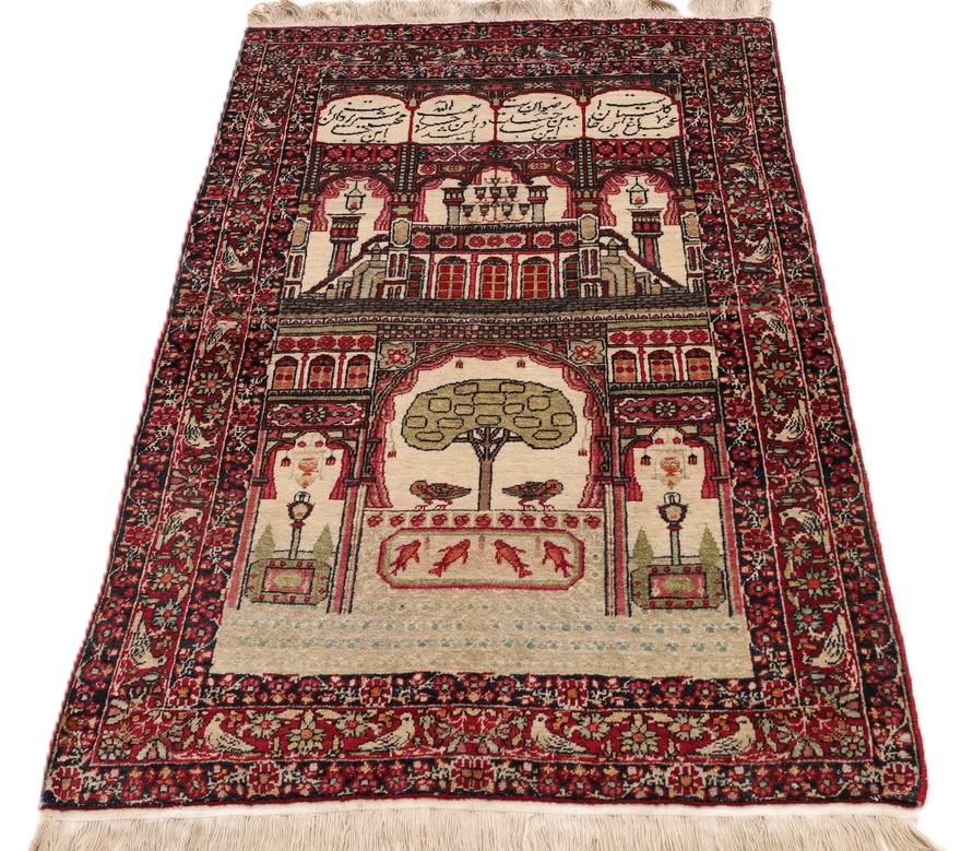 Antique Kerman Carpet 129x80