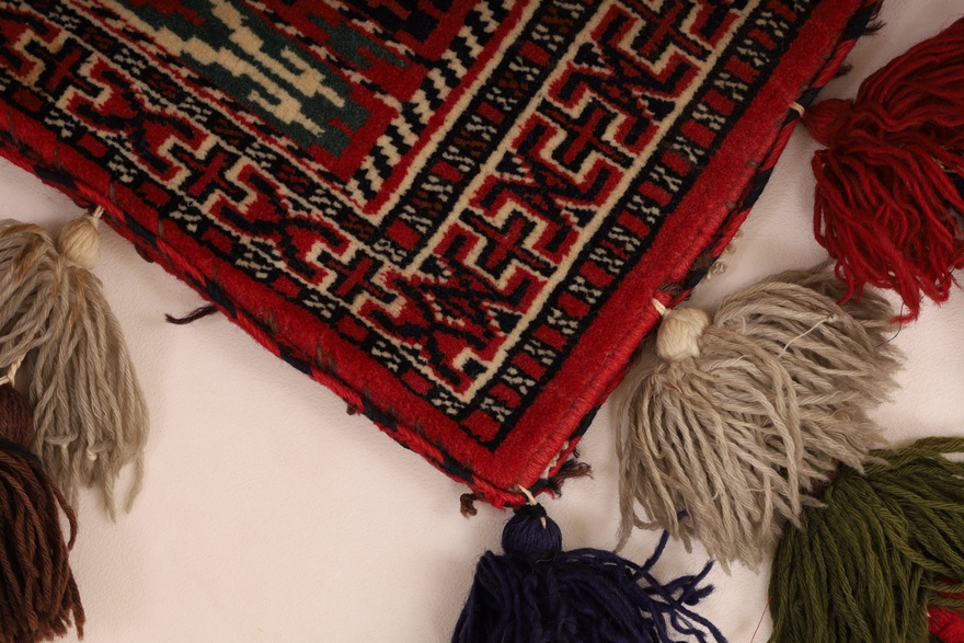 Antique Turkaman Carpet  55x21