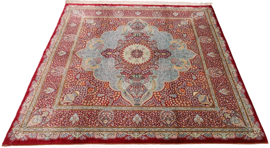 Qom Silk Mosaveyan Carpet  196x196