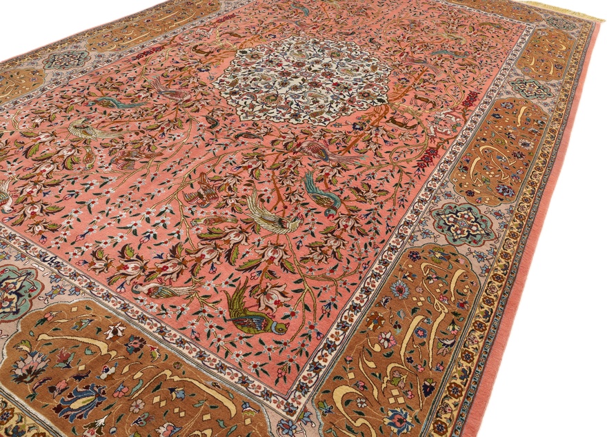 Tabriz 60 Raj silk warp carpet 315x204