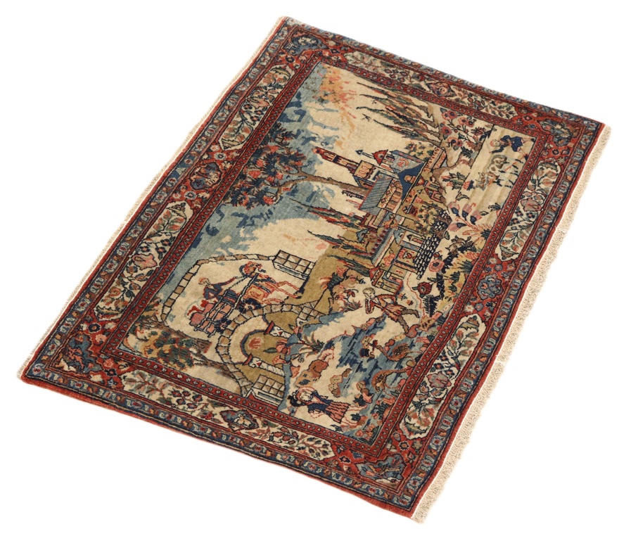 Antique Kashan Carpet  80x55